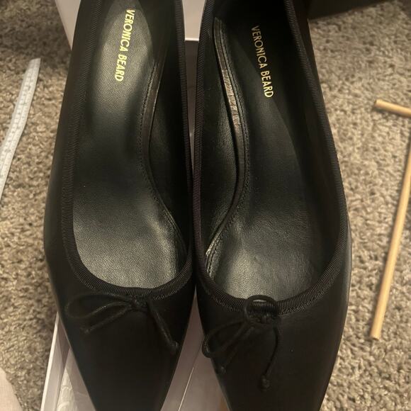 $375 Veronica beard Cecile leather ballet pump 9.5 NIB - Picture 5 of 8
